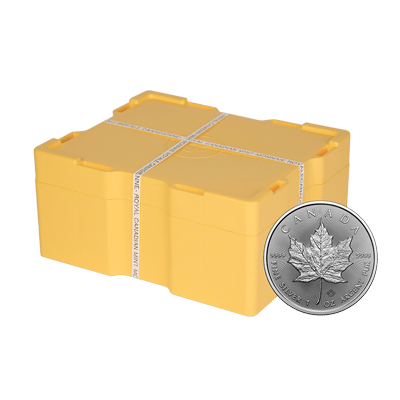 A picture of a 1 oz 2024 Silver Maple Leaf Monster Box (500 Coins)